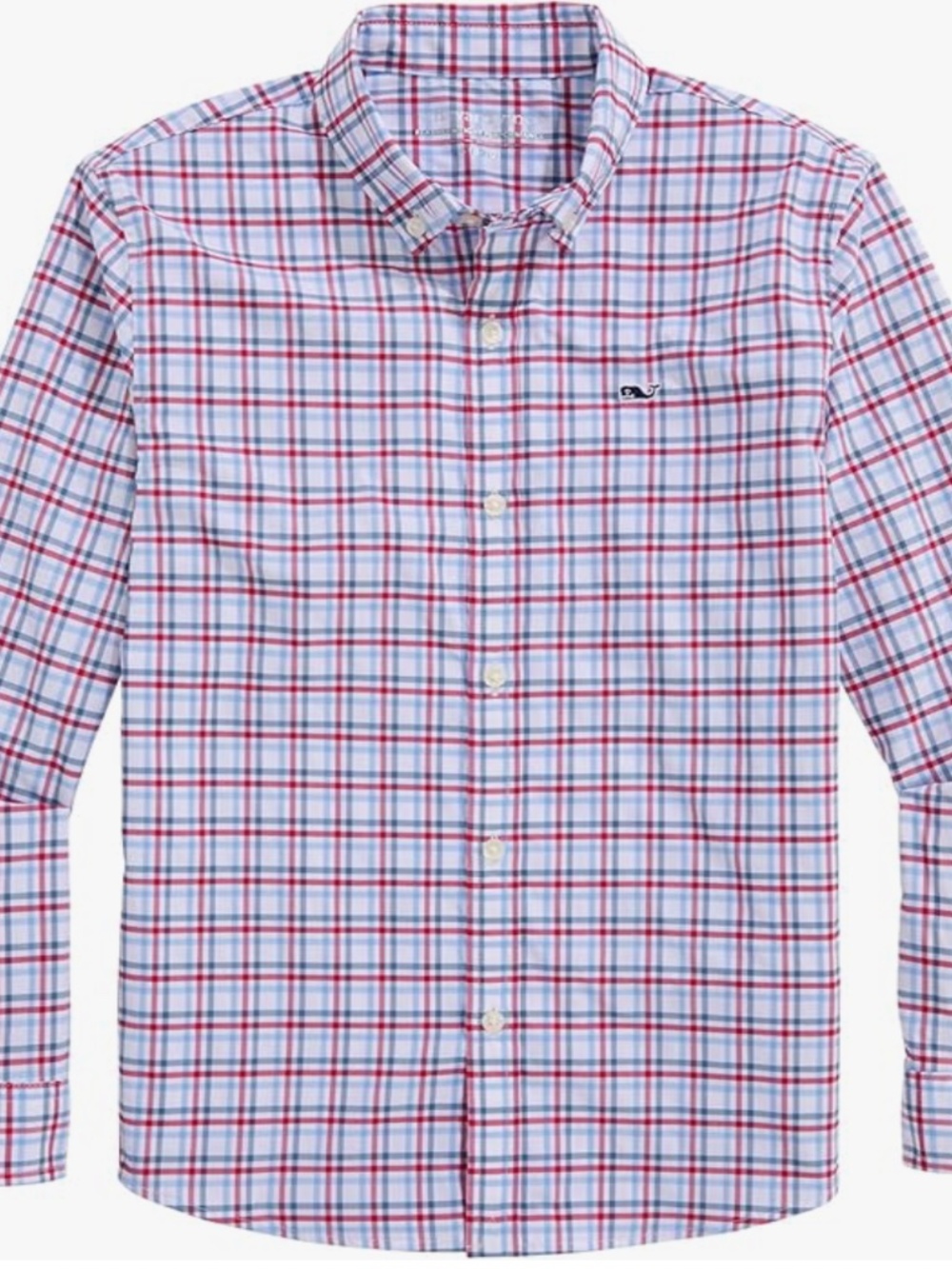 Vineyard Vines Boys' Boys Callwood Plaid Featherweight Performance Shirt 2T nwt